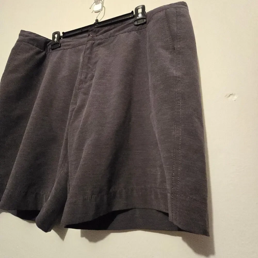 Faherty All Day Shorts Mens 38 Gray Brown Drawstring Stretch Casual 8” Inseam